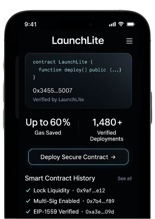 LaunchLite - Gas-optimized deployment platform